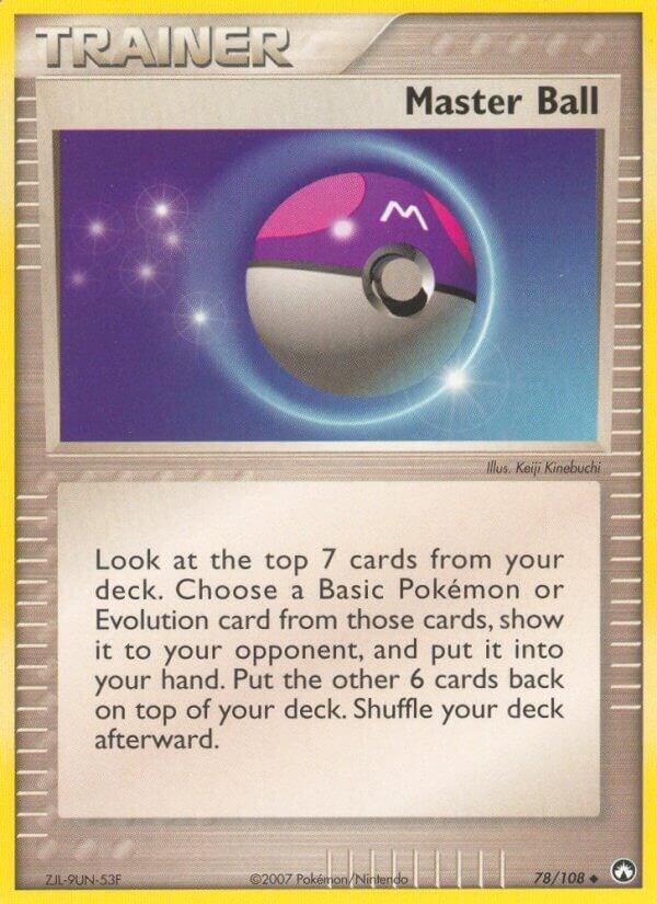 Pokemon Master Ball 78/108 Power Keepers