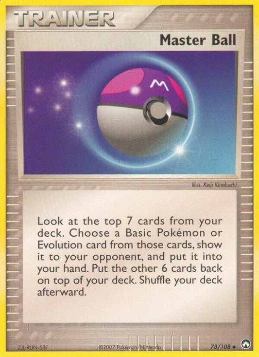 Pokemon Master Ball 78/108 Power Keepers