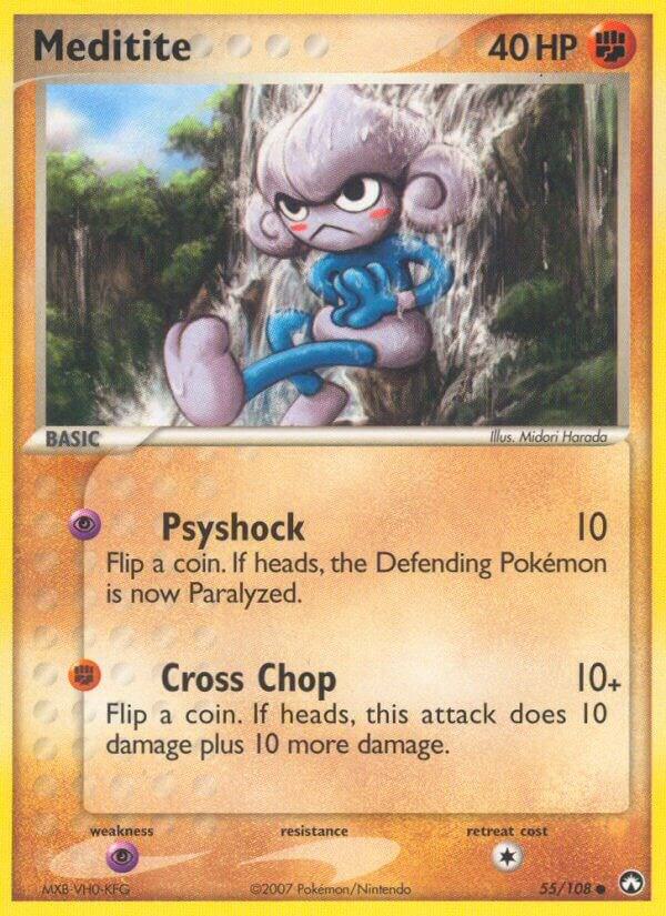 Pokemon Meditite 55/108 Power Keepers
