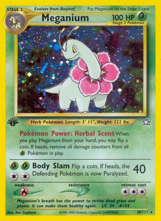 Pokemon Meganium # 10 Neo Genesis