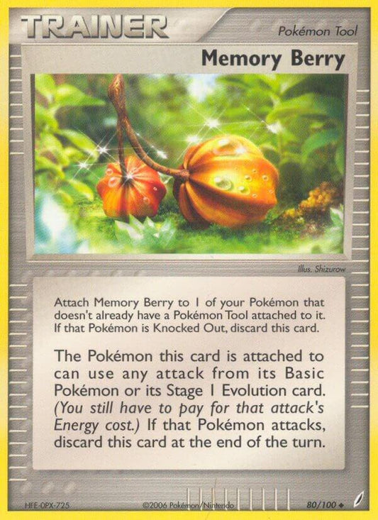 Pokemon Memory Berry 80/100 Crystal Guardians