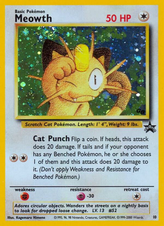 Pokemon Meowth #10 WOTC Promo