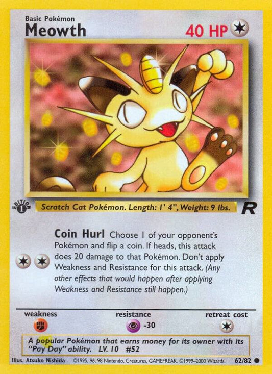 Pokemon Meowth #62 Team Rocket
