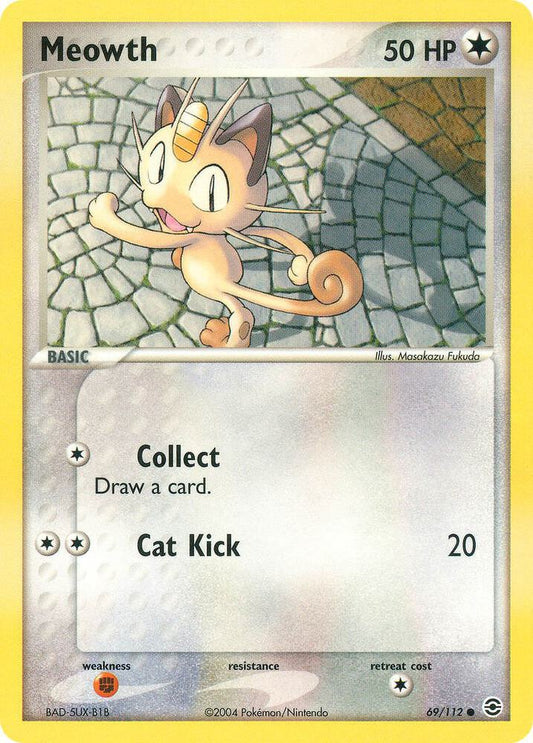 Pokemon Meowth 69/112 FireRed & LeafGreen