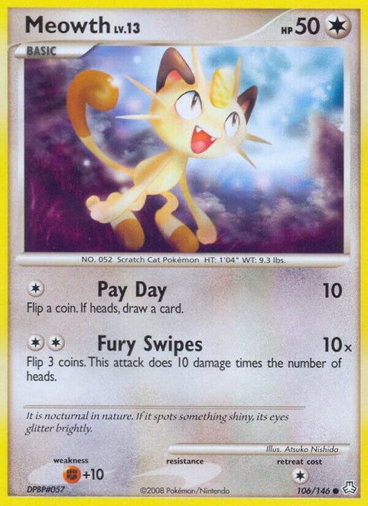Pokemon Meowth 106/146 Legends Awakened