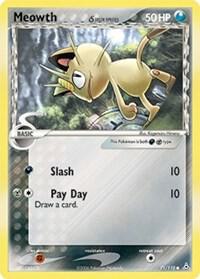 Pokemon Meowth δ 71/110 Holon Phantoms