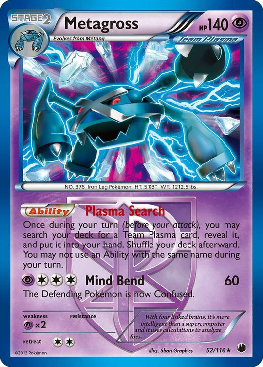 Pokemon Metagross 52/116 Plasma Freeze