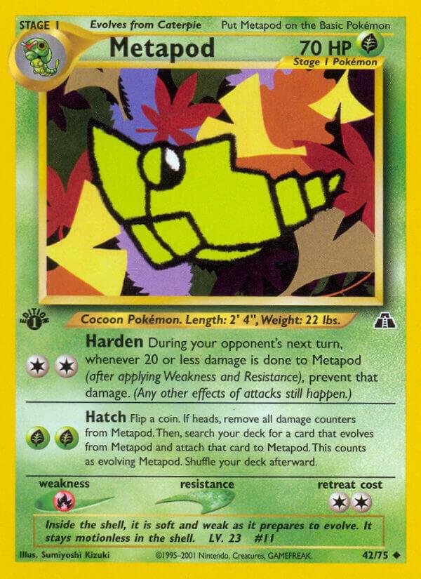 Pokemon Metapod 42/75 Neo Discovery