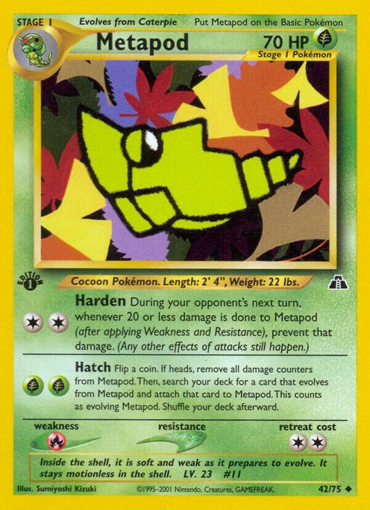 Pokemon Metapod 42/75 Neo Discovery