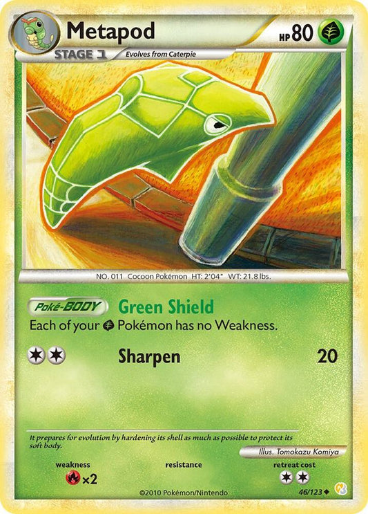 Pokemon Metapod 46/123 HeartGold & SoulSilver