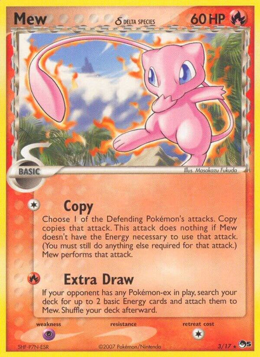 Pokemon Mew δ 3/17 POP Series 5