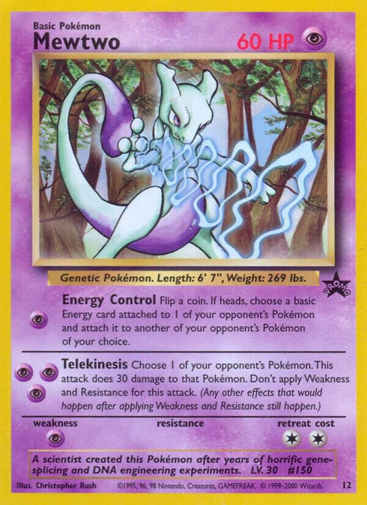 Pokemon Mewtwo #12 WOTC Promo