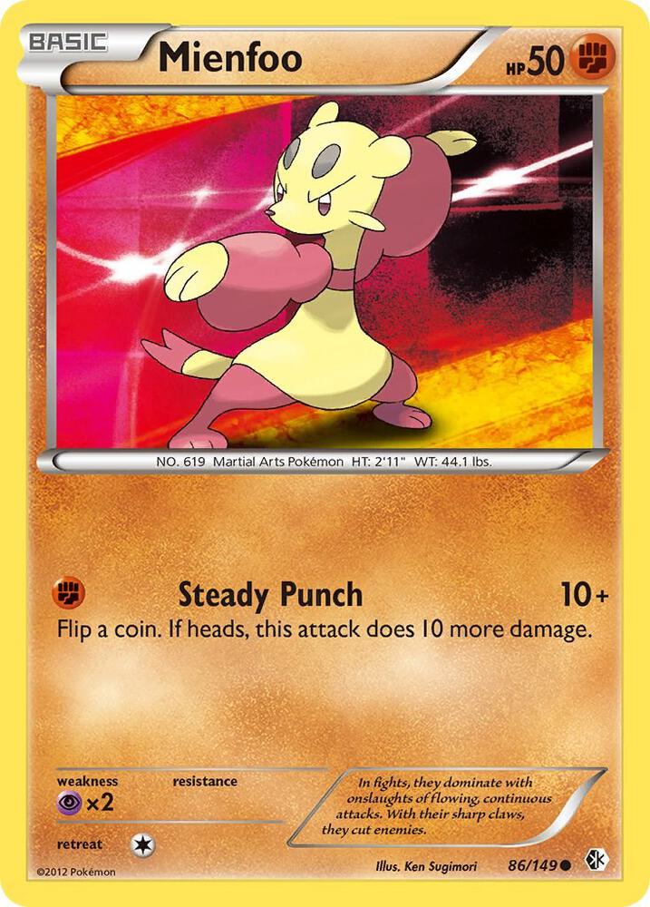 Pokemon Mienfoo 86/149 Boundaries Crossed