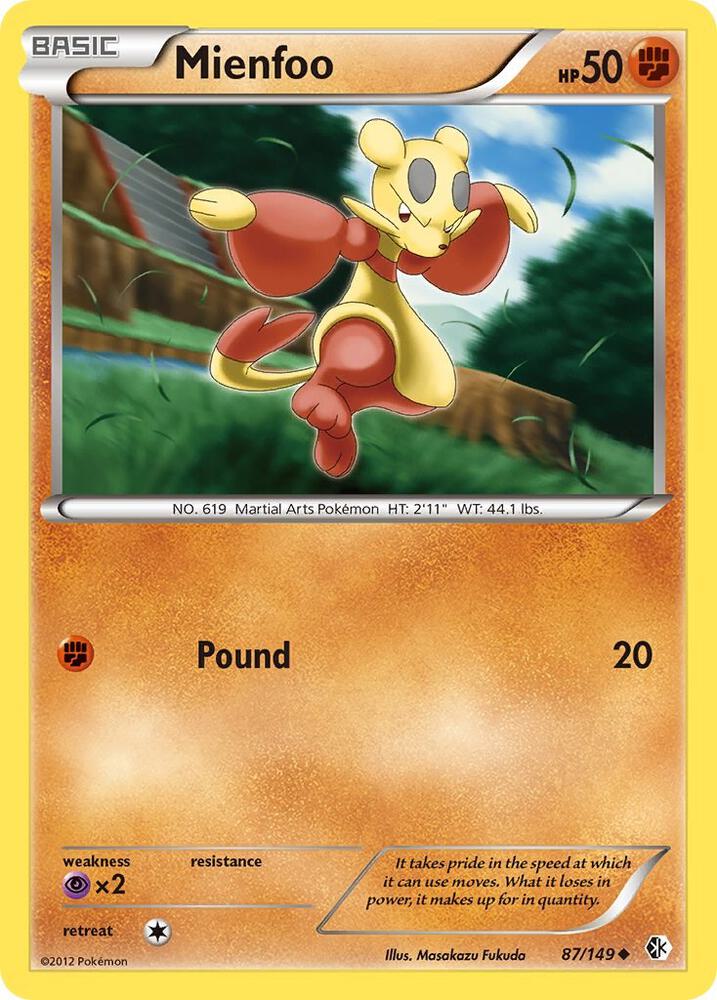 Pokemon Mienfoo 87/149 Boundaries Crossed