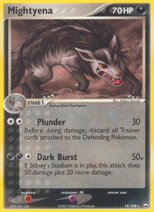 Pokemon Mightyena 18/108 Power Keepers
