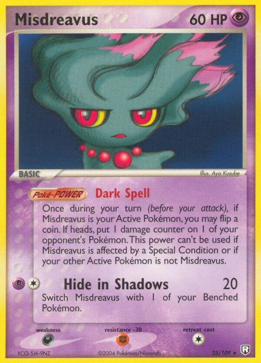 Pokemon Misdreavus 25/109 Team Rocket Returns