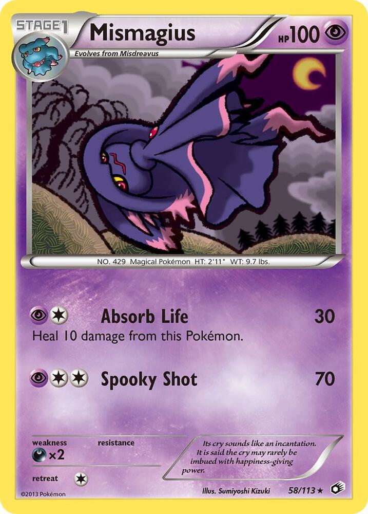 Pokemon Mismagius 58/113 Legendary Treasures