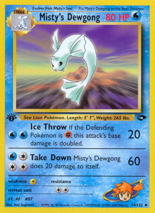 Pokemon  Misty's Dewgong 54/132 Gym Challenge