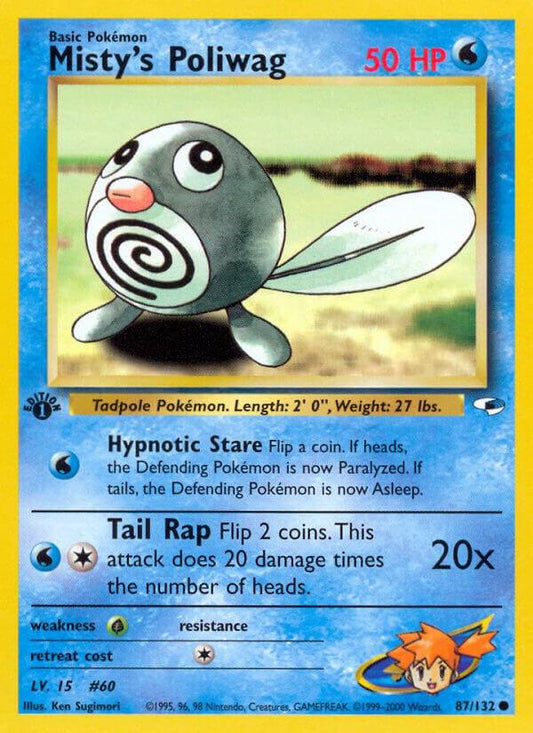 Pokemon Misty's Poliwag 87/132 Gym Heroes