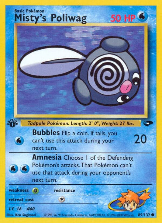 Pokemon  Misty's Poliwag 89/132 Gym Challenge