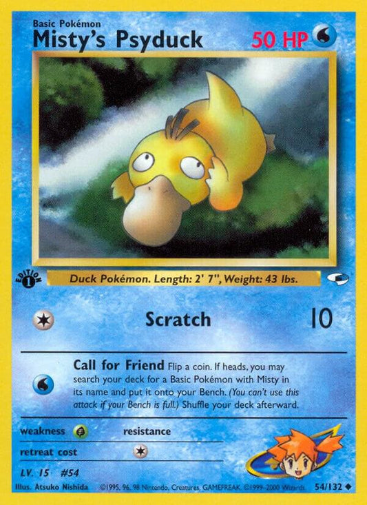 Pokemon Misty's Psyduck 54/132 Gym Heroes