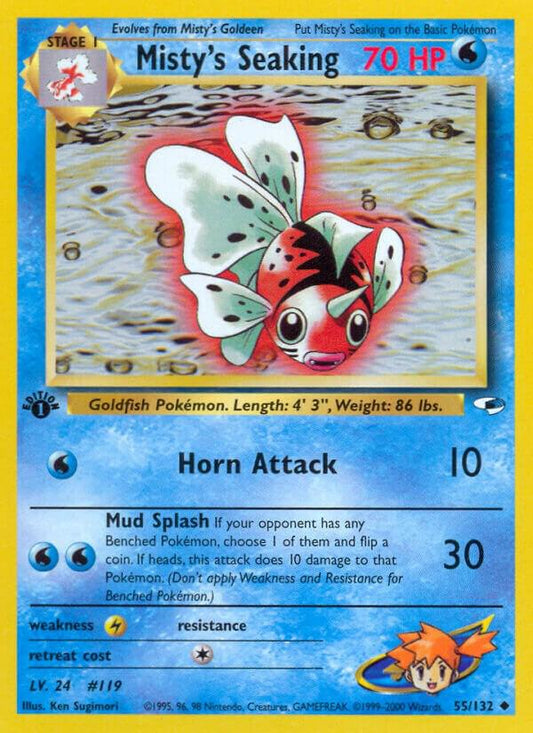 Pokemon Misty's Seaking 55/132 Gym Heroes