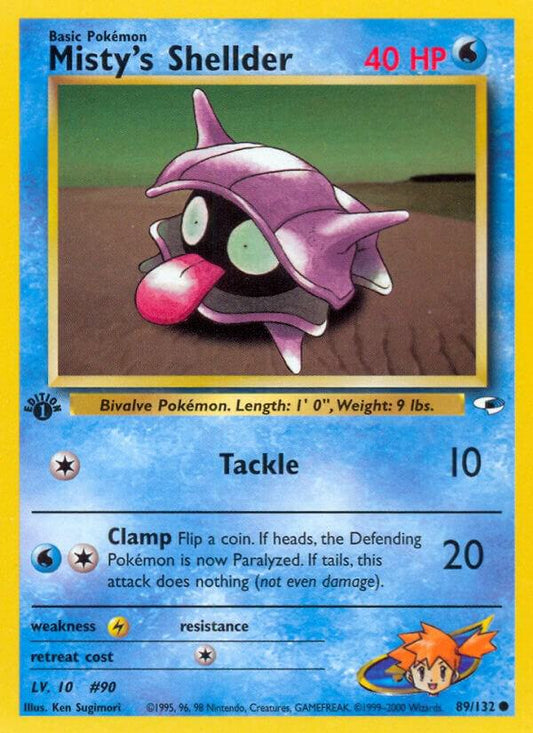 Pokemon Misty's Shellder 89/132 Gym Heroes