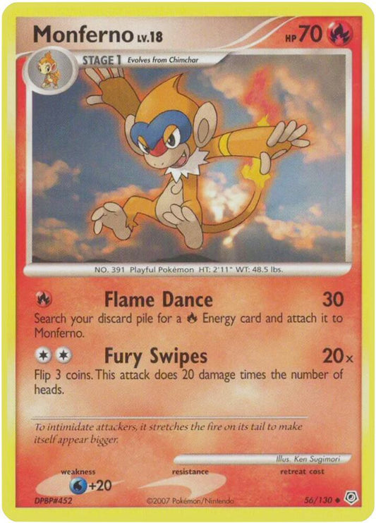 Pokemon Monferno 56/130 Diamond & Pearl