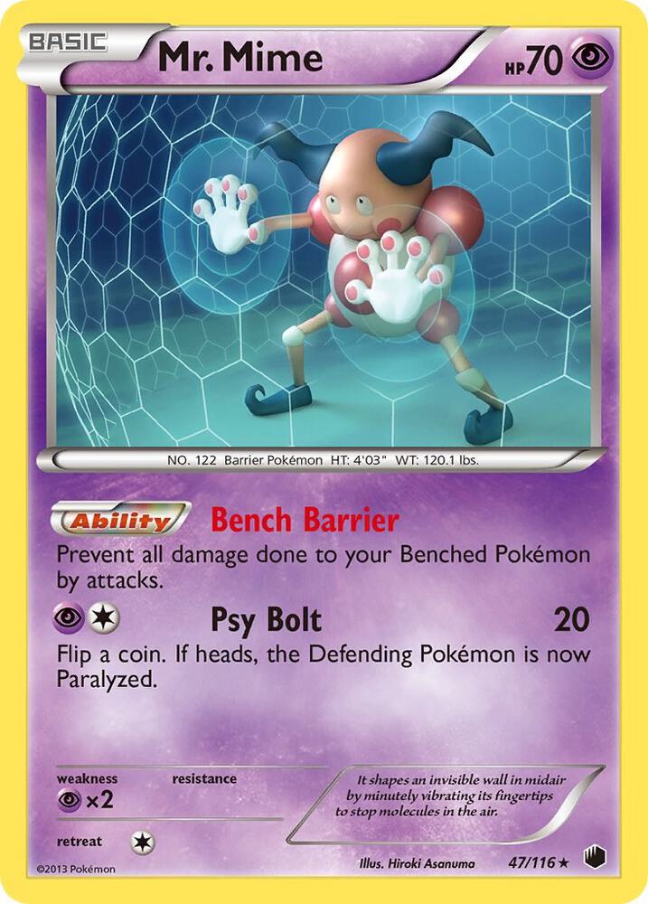 Pokemon Mr. Mime 47/116 Plasma Freeze