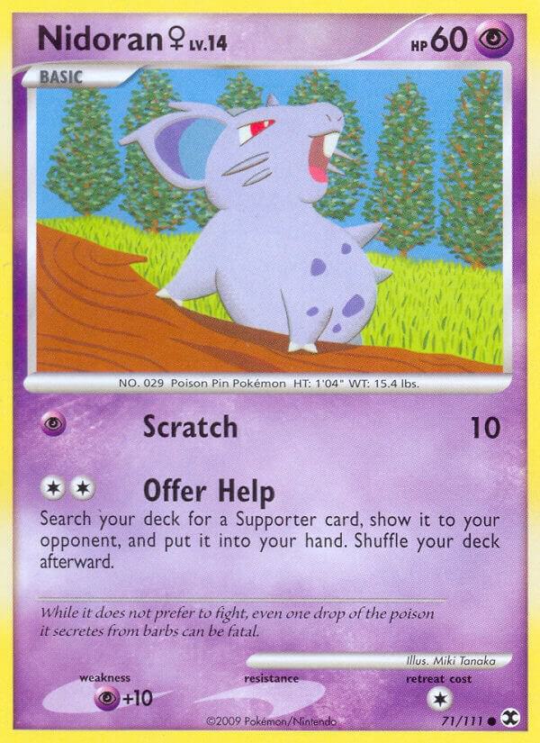 Pokemon Nidoran F 71/111 Rising Rivals