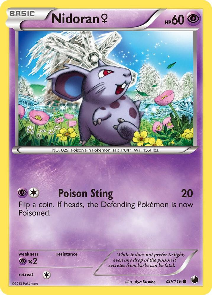 Pokemon Nidoran F 40/116 Plasma Freeze