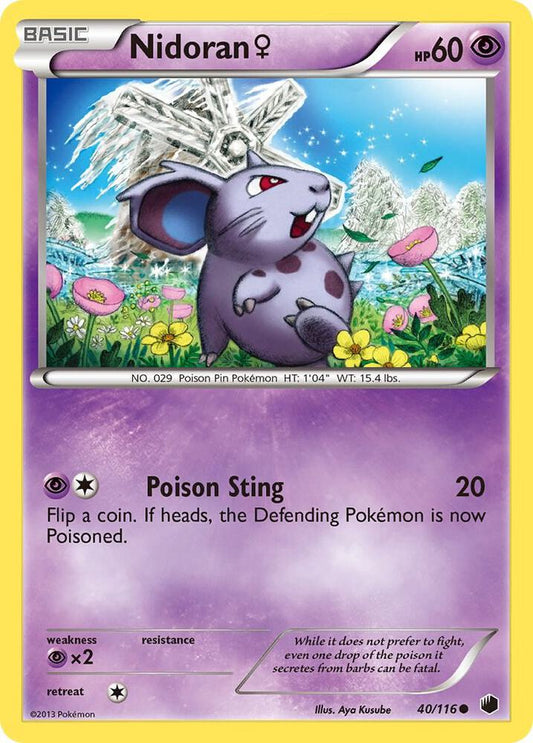 Pokemon Nidoran F 40/116 Plasma Freeze