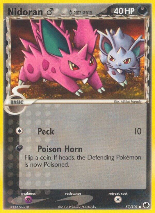 Pokemon Nidoran M δ 57/101 Dragon Frontiers