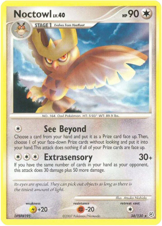 Pokemon Noctowl 34/130 Diamond & Pearl