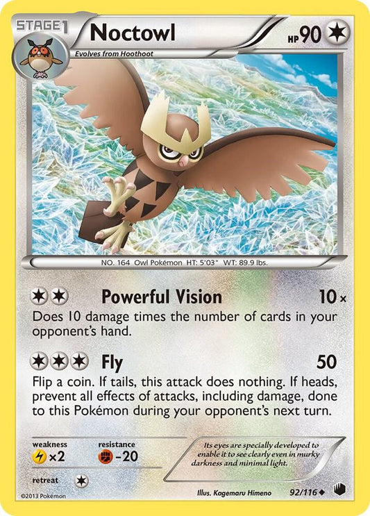 Pokemon Noctowl 92/116 Plasma Freeze