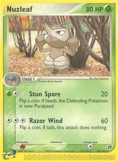 Pokemon Nuzleaf 49/100 Sandstorm