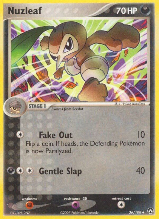 Pokemon Nuzleaf 36/108 Power Keepers