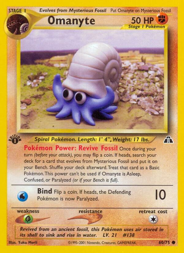 Pokemon Omanyte 60/75 Neo Discovery