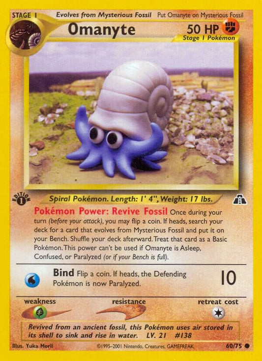 Pokemon Omanyte 60/75 Neo Discovery