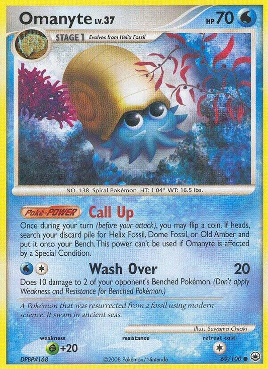 Pokemon Omanyte 69/100 Majestic Dawn