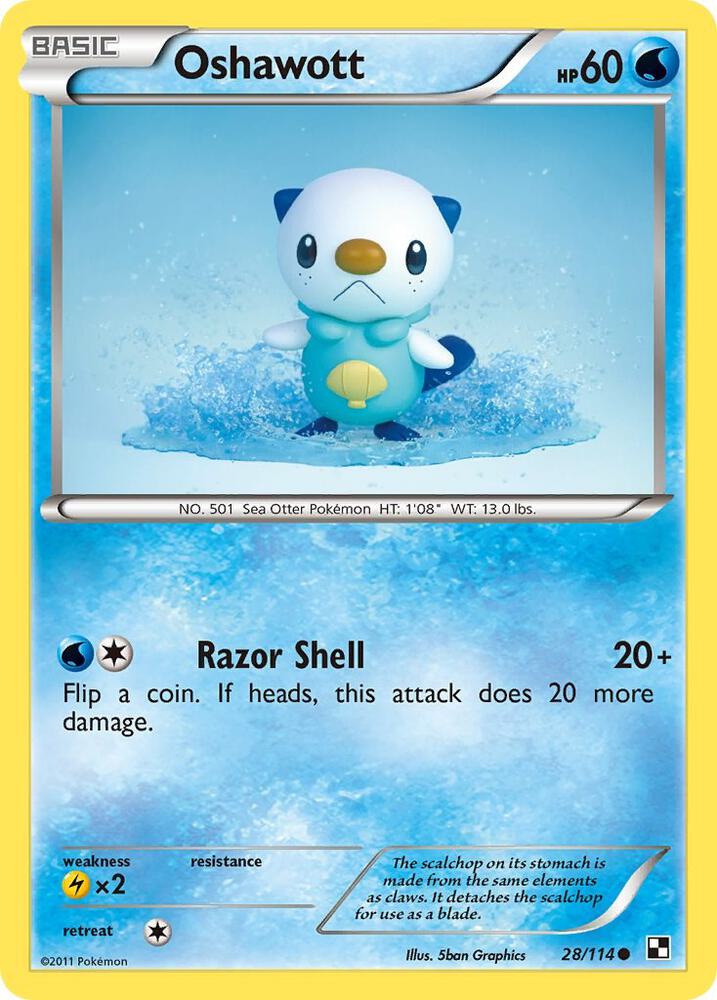 Pokemon Oshawott 28/114 Black & White