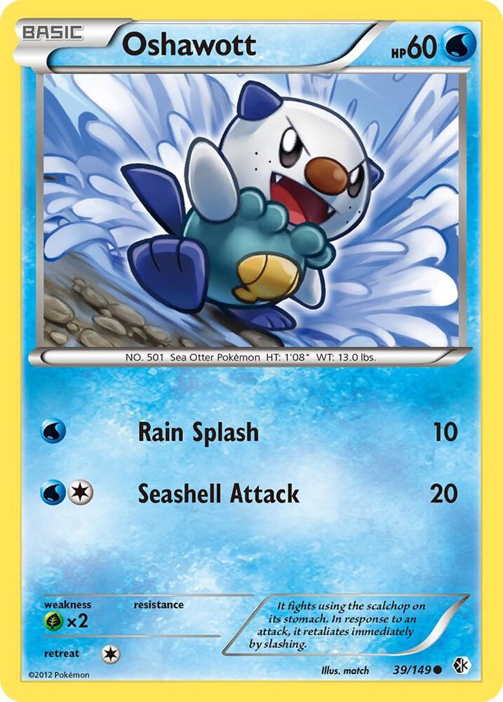 Pokemon Oshawott 39/149 Boundaries Crossed