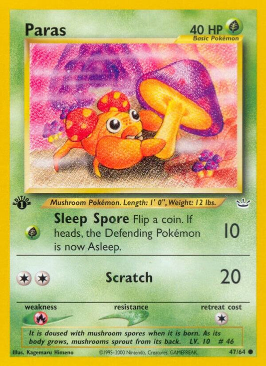 Pokemon Paras 47/64 Neo Revelation