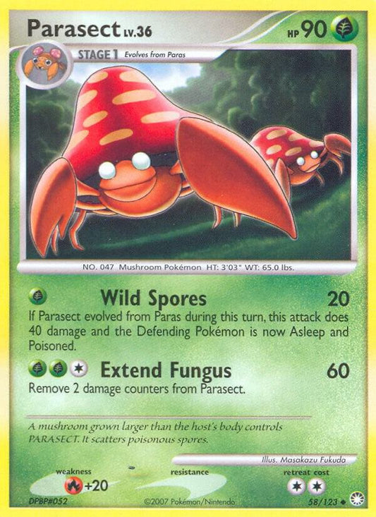 Pokemon Parasect 58/123 Mysterious Treasures