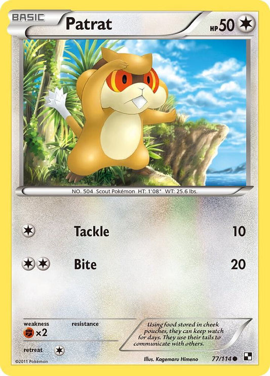 Pokemon Patrat 77/114 Black & White