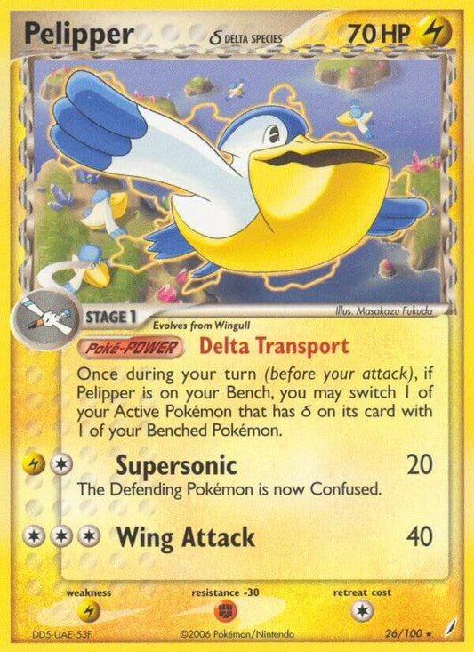 Pokemon Pelipper δ 26/100 Crystal Guardians