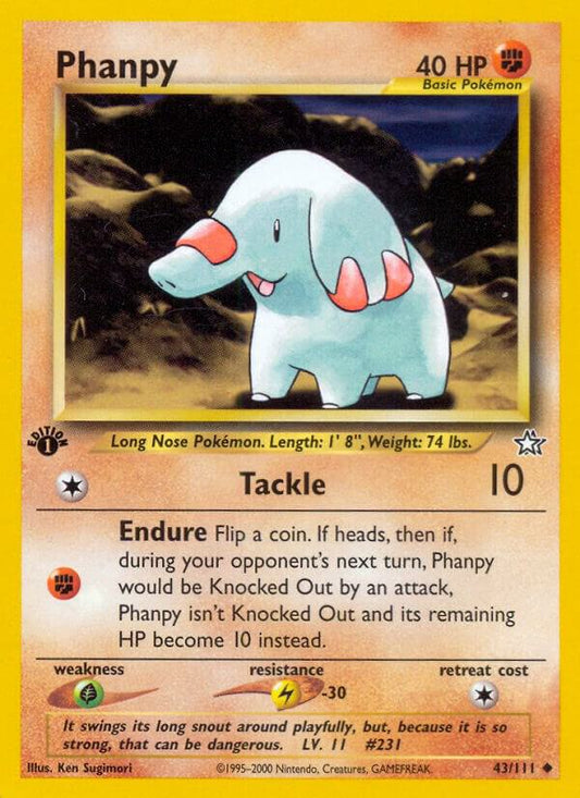 Pokemon Phanpy # 43 Neo Genesis
