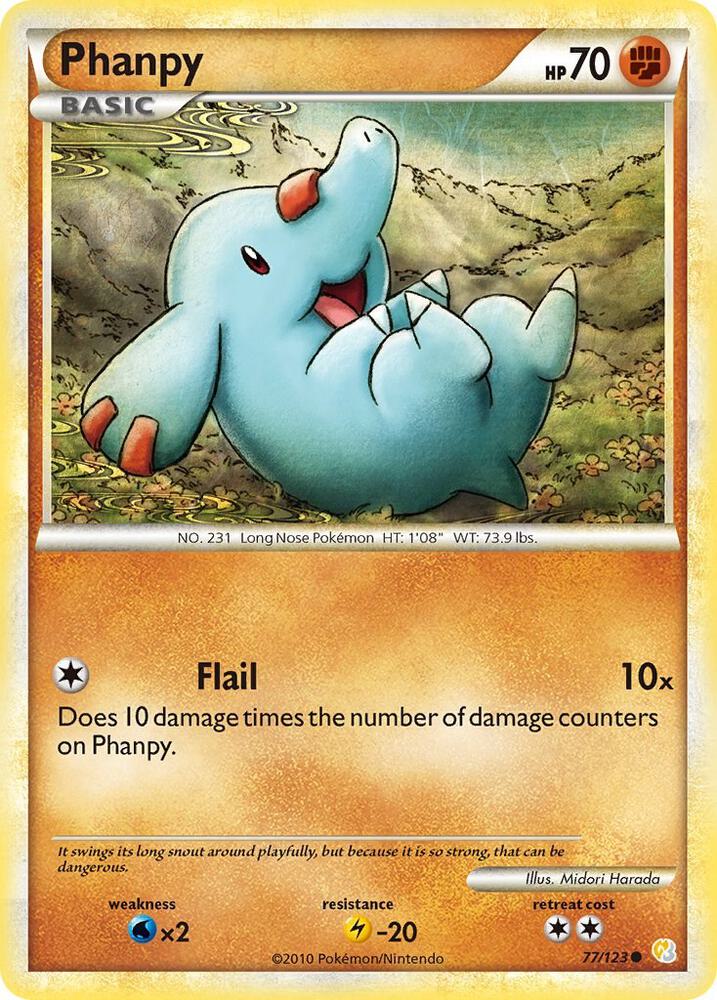 Pokemon Phanpy 77/123 HeartGold & SoulSilver