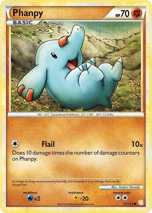Pokemon Phanpy 77/123 HeartGold & SoulSilver