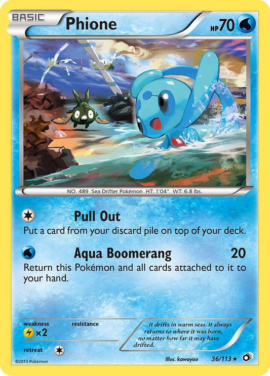 Pokemon Phione 36/113 Legendary Treasures